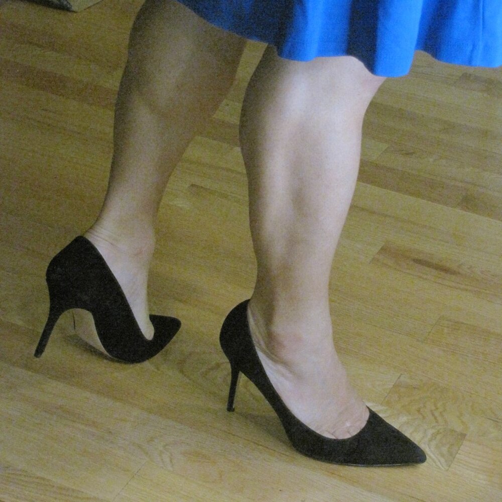 NEW J. Crew Elsie Black Suede 4" Heels 9.5 Italy J8205 NWOB MSRP 220